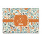 Orange & Blue Leafy Swirls 2' x 3' Indoor Area Rug (Personalized)