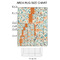 Orange & Blue Leafy Swirls 2'x3' Indoor Area Rugs - Size Chart