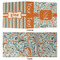 Orange & Blue Leafy Swirls 3 Ring Binders - Full Wrap - 2" - APPROVAL