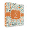 Orange & Blue Leafy Swirls 3 Ring Binder - Full Wrap - 2" (Personalized)