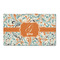 Orange & Blue Leafy Swirls 3' x 5' Patio Rug (Personalized)