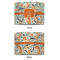Orange & Blue Leafy Swirls 8" Drum Lampshade - APPROVAL (Fabric)