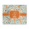 Orange & Blue Leafy Swirls 8'x10' Indoor Area Rugs - Main