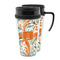 Orange & Blue Leafy Swirls Acrylic Travel Mug (Personalized)