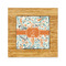 Orange & Blue Leafy Swirls Bamboo Trivet with Ceramic Tile Insert (Personalized)