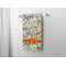 Orange & Blue Leafy Swirls Bath Towel - LIFESTYLE