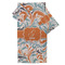 Orange & Blue Leafy Swirls Bath Towel Sets - 3-piece - Front/Main