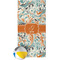 Orange & Blue Leafy Swirls Beach Towel (Personalized)