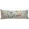 Orange & Blue Leafy Swirls Body Pillow Case (Personalized)