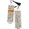 Orange & Blue Leafy Swirls Bookmark with tassel - Front and Back