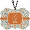 Orange & Blue Leafy Swirls Rear View Mirror Charm (Personalized)