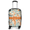 Orange & Blue Leafy Swirls Carry-On Travel Bag - With Handle