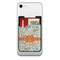 Orange & Blue Leafy Swirls 2-in-1 Cell Phone Credit Card Holder & Screen Cleaner (Personalized)