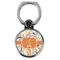 Orange & Blue Leafy Swirls Cell Phone Ring Stand & Holder (Personalized)