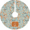 Orange & Blue Leafy Swirls Tree Skirt (Personalized)