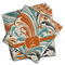 Orange & Blue Leafy Swirls Cloth Napkins - Personalized Dinner (PARENT MAIN Set of 4)