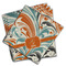 Orange & Blue Leafy Swirls Cloth Napkins (Set of 4) (Personalized)