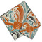 Orange & Blue Leafy Swirls Cloth Napkins - Personalized Lunch & Dinner (PARENT MAIN)