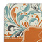 Orange & Blue Leafy Swirls Coaster Set - DETAIL