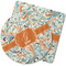 Orange & Blue Leafy Swirls Rubber Backed Coaster (Personalized)