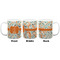 Orange & Blue Leafy Swirls Coffee Mug - 11 oz - White APPROVAL