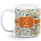 Orange & Blue Leafy Swirls Coffee Mug - 20 oz - White