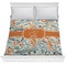 Orange & Blue Leafy Swirls Comforter (Queen)