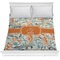 Orange & Blue Leafy Swirls Comforter - Full / Queen (Personalized)