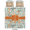 Orange & Blue Leafy Swirls Comforter Set - Queen - Approval