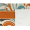 Orange & Blue Leafy Swirls Cooling Towel- Detail