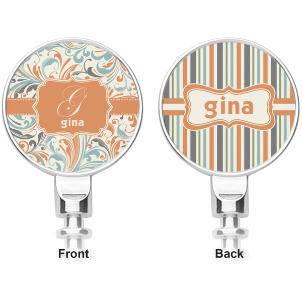 Orange & Blue Leafy Swirls Corkscrew - Apvl