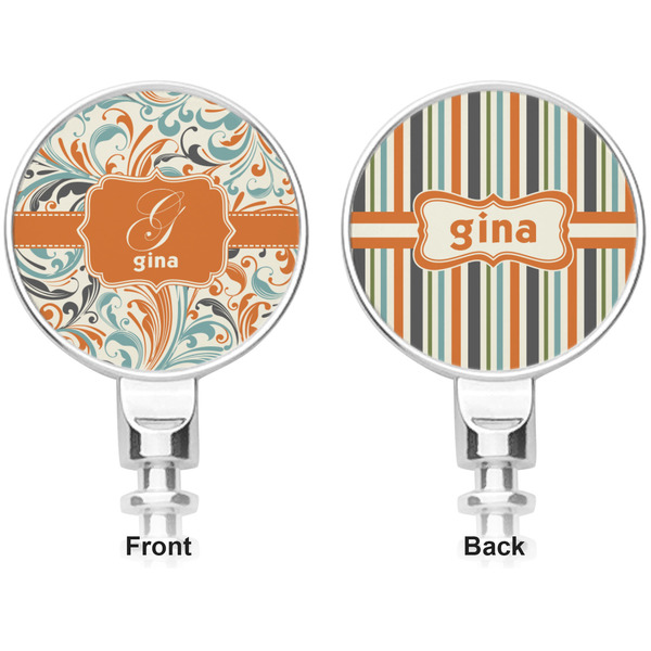 Orange & Blue Leafy Swirls Corkscrew - Apvl