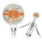 Orange & Blue Leafy Swirls Corkscrew (Personalized)