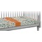 Orange & Blue Leafy Swirls Crib Fitted Sheet (Personalized)