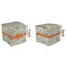 Orange & Blue Leafy Swirls Cubic Gift Box - Approval