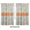 Orange & Blue Leafy Swirls Curtain 112x80 Unlined