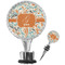 Orange & Blue Leafy Swirls Wine Bottle Stopper (Personalized)