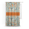 Orange & Blue Leafy Swirls Custom Curtain With Window and Rod