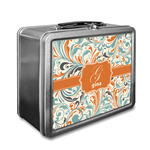 Orange & Blue Leafy Swirls Lunch Box (Personalized)