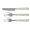 Orange & Blue Leafy Swirls Cutlery Set (Personalized)