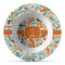 Orange & Blue Leafy Swirls Microwave & Dishwasher Safe CP Plastic Bowl - Main