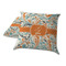 Orange & Blue Leafy Swirls Decorative Pillow Case - TWO