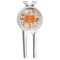 Orange & Blue Leafy Swirls Golf Divot Tool & Ball Marker (Personalized)
