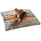 Orange & Blue Leafy Swirls Dog Bed - Small LIFESTYLE