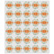 Orange & Blue Leafy Swirls Drink Topper - XSmall - Set of 30