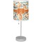 Orange & Blue Leafy Swirls Lamp with Drum Shade (Personalized)