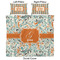 Orange & Blue Leafy Swirls Duvet Cover Set - King - Approval