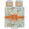 Orange & Blue Leafy Swirls Duvet Cover Set - Queen - Approval
