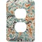 Orange & Blue Leafy Swirls Electric Outlet Plate