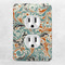 Orange & Blue Leafy Swirls Electric Outlet Plate - LIFESTYLE